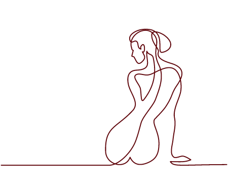 Силуэт девушки в белье