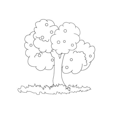 Дерево трафарет для рисования