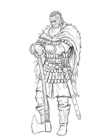 Трафарет воин