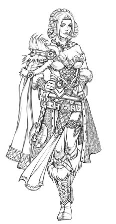 Викинг рисунок карандашом