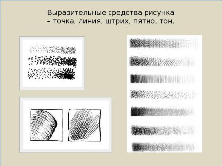 Линия, штрих, пятно, точка, и тон