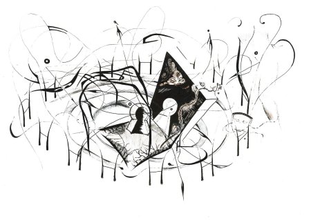 Абстракция карандашом