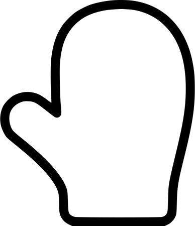 Рукавица трафарет