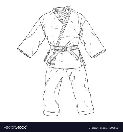 Эскиз кимоно каратэ