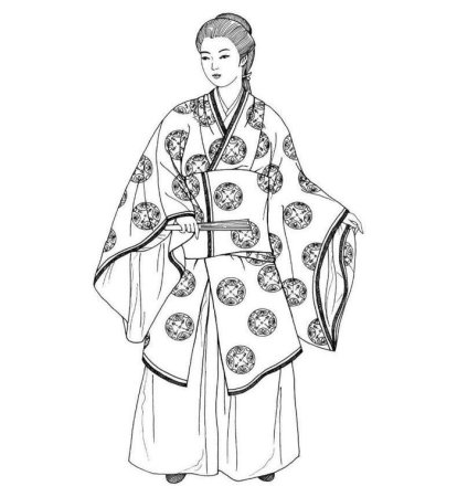 Эскиз традиционного китайского костюма