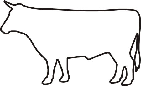 Корова контур