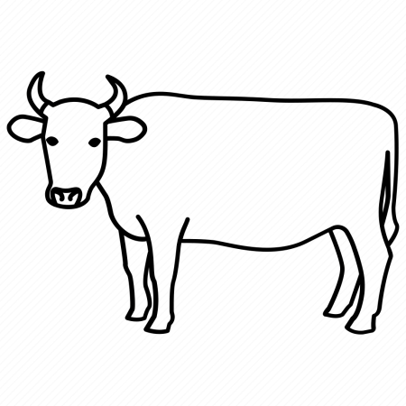 Корова контур