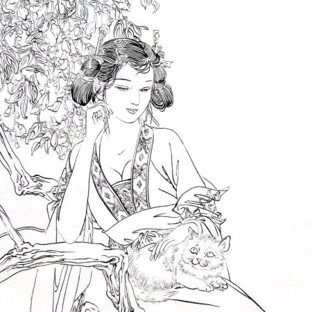 Раскраски в стиле китайской живописи
