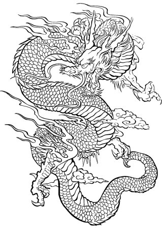 Китайский дракон тату