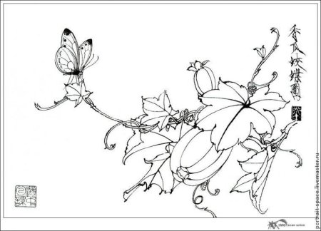 Раскраски в стиле китайской живописи