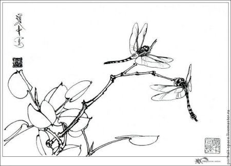 Раскраски в стиле китайской живописи