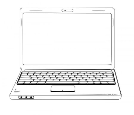 Раскраска ноутбук