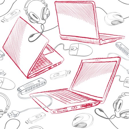 Нарисованный ноутбук