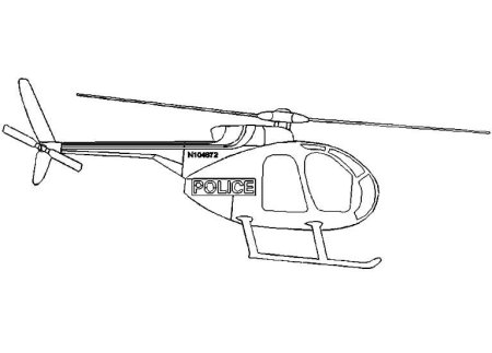Вертолет полиция раскраска