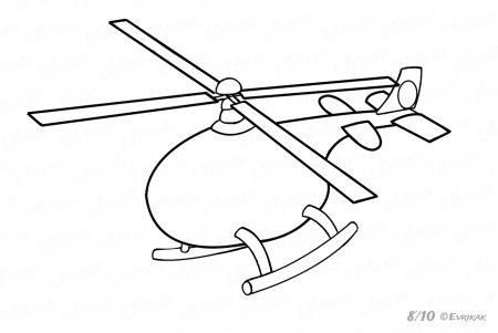 Рисование вертолета для детей