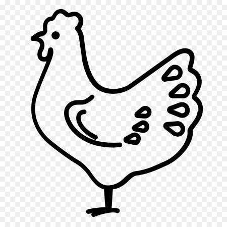 Силуэт курицы для детей