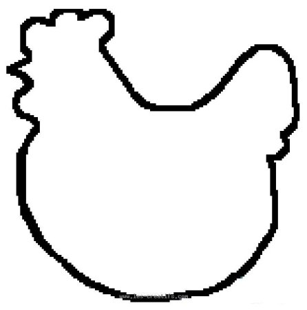 Курица раскраска для малышей