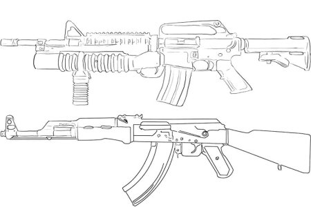 Автомат м16 чертеж
