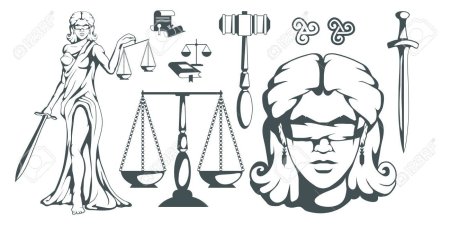 Богиня правосудия Темис (Фемида) вектор