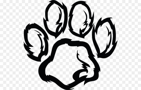 Отпечаток лапы с когтями