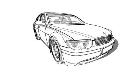 БМВ спереди нарисовать карандашом