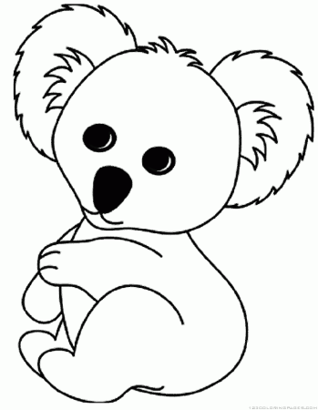 Коала. Раскраска
