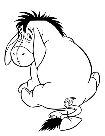 Ослик из Винни пуха Дисней раскраска