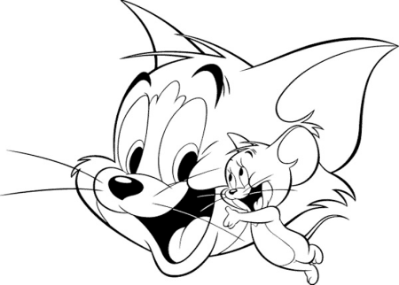 Раскраска для детей Disney Tom Jerry