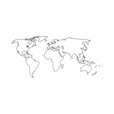 Карта мира контур