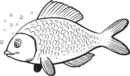 Карась раскраска