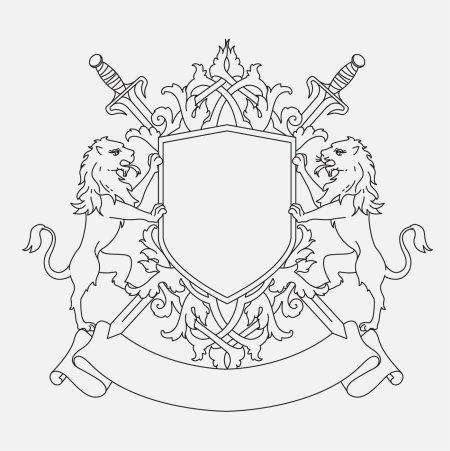 Герб для раскрашивания