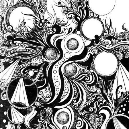 Абстракция черно белая Графика