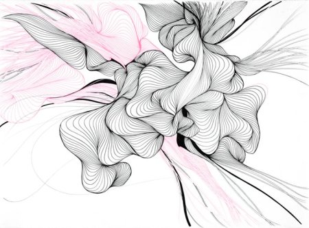 Абстрактные цветы из линий