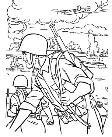 Раскраска: военные