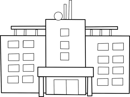 Рисование зданий для детей