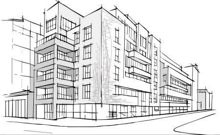 Здания карандашом