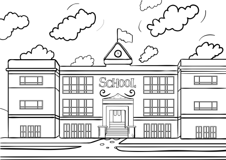 Раскраска школа