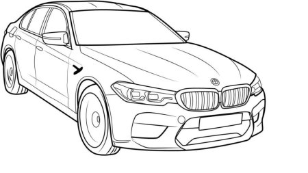 Раскраска BMW m5 f90