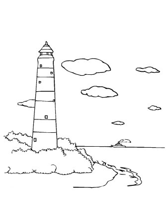В море. Раскраска