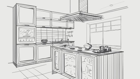 Кухня набросок