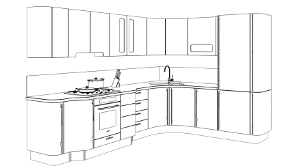 Кухонный гарнитур раскраска