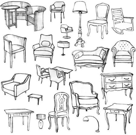 Эскиз предмета интерьера