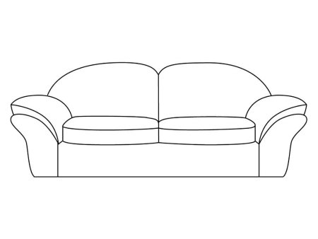 Диван раскраска для детей