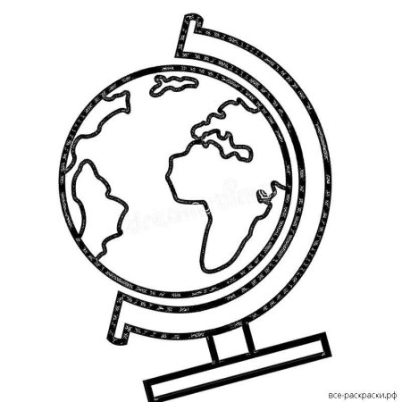 Глобус трафарет