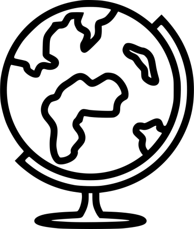 Глобус раскраска для детей