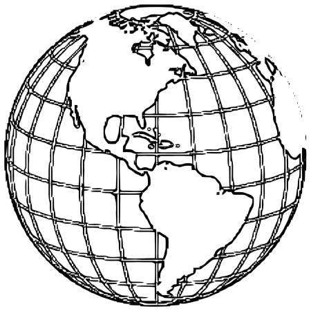 Глобус раскрашенный