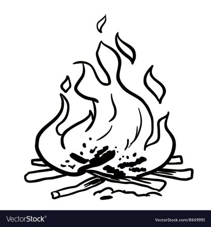 Костер рисунок