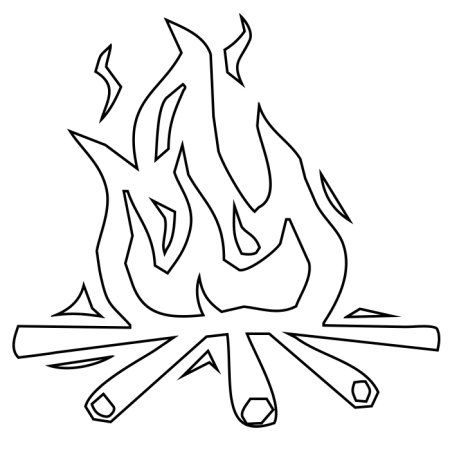 Костер раскраска