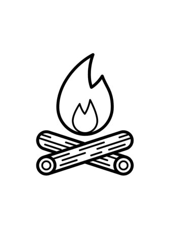 Трафарет пламя