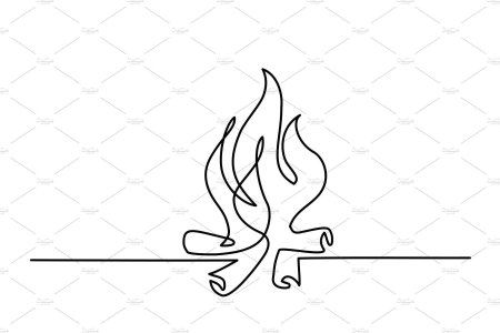 Костер рисунок